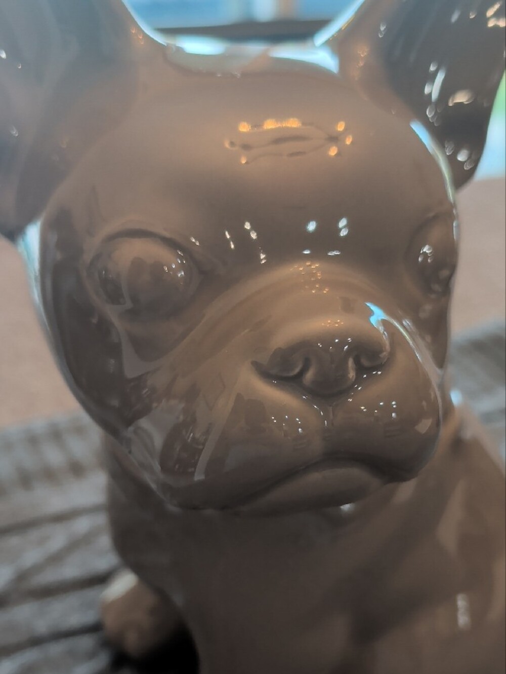 Threshold French Bulldog Cookie/Dog Treat Jar Taupe Grey - Picture 2 of 5